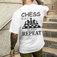 Chess Play チェス盤 チェスマット ギフトアイデア メンズTシャツ バックプリント 彼への贈り物