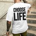 Choose Life 前面と背面の両面デザイン メンズTシャツ バックプリント 彼への贈り物