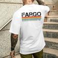 Fargo City レトロ ヴィンテージ ストライプ ギフトとお土産 メンズTシャツ バックプリント 彼への贈り物