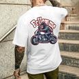Followmeバイクに乗るゴリラのバックプリントデザイン メンズTシャツ バックプリント 彼への贈り物