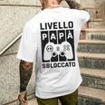 Gaming Livello Papablocatto Regalo Gamer Esta Del Papà T-shirt da uomo con stampa posteriore Regalos para él