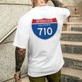 Interstate 710 California メンズTシャツ バックプリント 彼への贈り物