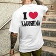 I Love Kagoshima 鹿児島大好き メンズTシャツ バックプリント 彼への贈り物