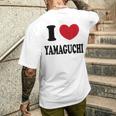 I Love Yamaguchi 山口大好き メンズTシャツ バックプリント 彼への贈り物