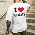 I Loveetagaya アイ・ラブ世田谷 メンズTシャツ バックプリント 彼への贈り物