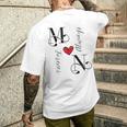 M & N カップル イニシャル 結婚式 記念日 新築祝い メンズTシャツ バックプリント 彼への贈り物