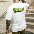 Mr Pickle ピクルス 風変わりで楽しいグラフィックピクルス メンズTシャツ バックプリント 彼への贈り物