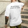 My Boyfriend Is Out Of Town メンズTシャツ バックプリント 彼への贈り物