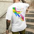 Vibrant And Colorful Holi メンズTシャツ バックプリント 彼への贈り物