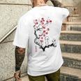 こだま 日本の幽霊 日本 童話 メンズTシャツ バックプリント 彼への贈り物