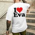 アイ・ラブ・ハート・エヴァ メンズTシャツ バックプリント 彼への贈り物