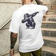 サングラスをかけたダブダンスを踊るチンパンジー猿 メンズTシャツ バックプリント 彼への贈り物