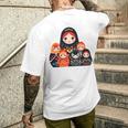 マトリョーシカ ロシア人形 入れ子人形 マトリョーシカ 長袖tシャツ メンズTシャツ バックプリント 彼への贈り物