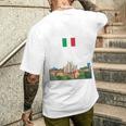 ミラノ お土産 イタリア 旅行 ミラノ バケーション イタリア国旗 メンズTシャツ バックプリント 彼への贈り物