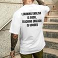 ヴィンテージの退職英語教師、面白い英語教師 メンズTシャツ バックプリント 彼への贈り物
