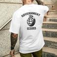 政府発行手榴弾シャツ メンズTシャツ バックプリント 彼への贈り物