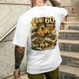 還暦 祝い 60歳 1966 丙午 火の馬 和風 和柄 馬 波 炎 記念 メンズTシャツ バックプリント 彼への贈り物