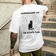 量子物理学教師シュレーディンガーの猫 脱出計画 メンズTシャツ バックプリント 彼への贈り物
