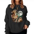 Vintage 90S Chihuahua Howling At The Moon Chihuahua Dog Mom Women Sweatshirt