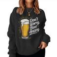 ビール ハッピー ビール好き Don't Worry Beer Happy Beer Drinker レディーススウェットシャツ