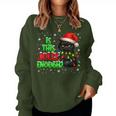 Is This Jolly Enough Black Cat Pjs Christmas Xmas Women Women Sweatshirt