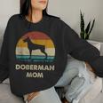 Doberman Mom Dobie Dog Lovers Retro Dobie Mom Women Sweatshirt Gifts for Her