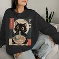 Kawaii Anime Cat Ramen Japanese Graphic Ns Women Sweatshirt Gifts for Her