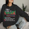 Can I Lick It Periodic Table Science Teacher Chemistry Women Sweatshirt Gifts for Her