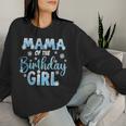 Mama Of The Birthday Girl Snowflakes Themed Matching Women Sweatshirt Gifts for Her