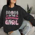 Mom Of The Birthday Girl Farm Cow Family Birthday Decoration Women Sweatshirt Gifts for Her