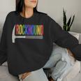 Rainbow Rockhound ロックピック 地質学ハンマー ロックハウンディング レディーススウェットシャツ 彼女への贈り物