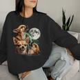 Vintage 90S Chihuahua Howling At The Moon Chihuahua Dog Mom Women Sweatshirt Gifts for Her