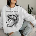Cat Brain Girl Meme Graphic Women Sweatshirt Gifts for Her