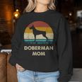 Doberman Mom Dobie Dog Lovers Retro Dobie Mom Women Sweatshirt Personalized Gifts