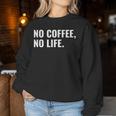 Emergency No Coffee No Life Missing Java 警告サイン レディーススウェットシャツ 面白い贈り物