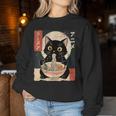 Kawaii Anime Cat Ramen Japanese Graphic Ns Women Sweatshirt Personalized Gifts