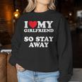 I Love My Girlfriend I Love My Girlfriendotay Away レディーススウェットシャツ 面白い贈り物