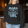 Mama Of The Birthday Girl Snowflakes Themed Matching Women Sweatshirt Personalized Gifts