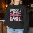 Mom Of The Birthday Girl Farm Cow Family Birthday Decoration Women Sweatshirt Personalized Gifts