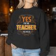 Retro Profession I'm The Teacher レディーススウェットシャツ 面白い贈り物
