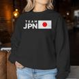 Team Jpn 日本国旗 チームジャパン 日の丸 男性 女性 子供 応援 チーム レディーススウェットシャツ 面白い贈り物