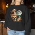 Vintage 90S Chihuahua Howling At The Moon Chihuahua Dog Mom Women Sweatshirt Personalized Gifts