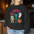 ハッピーハロウィン骨格かぼちゃかわいいゴーストキッズ男の子女の子 レディーススウェットシャツ 面白い贈り物
