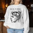 Cat Brain Girl Meme Graphic Women Sweatshirt Unique Gifts