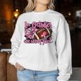 In October We Wear Pink Football Breast Cancer Cheer Mom Women Sweatshirt Personalized Gifts