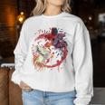 Rooster Cock Fight Chicken ノベルティ ファーマーズギフト レディーススウェットシャツ 面白い贈り物