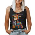 Autism Awareness Giraffe Its Ok To Be Different Women Tank Top