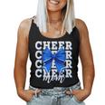 Cheer Mom Blue Bow Cheerleader Competition Game Day Women Tank Top