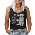 Love Is White English Cream Golden Retriever Mom Dog Puppy Women Tank Top