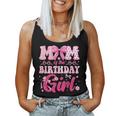 Mom Of The Birthday Girl Family Pink Bow Family Party Women Tank Top